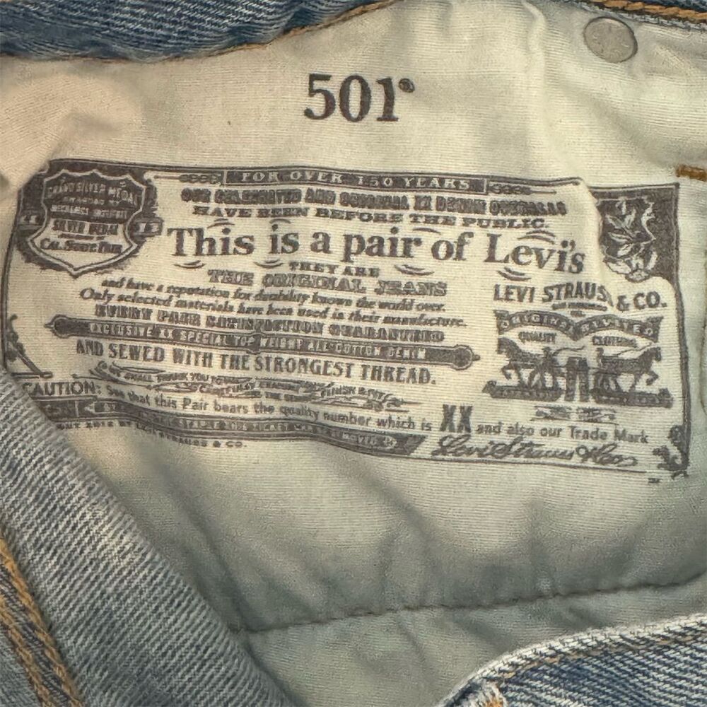 Levi's Women's‎ 501 High-Rise Denim Cut Off Shorts Blue Size 34 - Picture 5 of 6